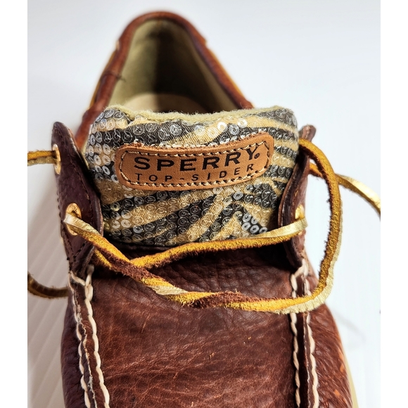 Sperry Top-Sider Zebra sequins boat shoes Women's 8 - Picture 5 of 9